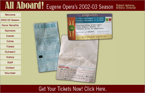 Eugene Opera 2002-03 season site